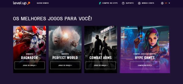 Imagem do site da Level Up