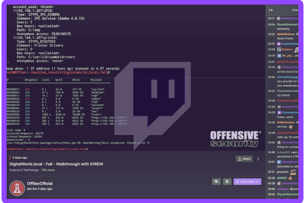 Equipe da Kali Linux oferece acesso gratuito ao curso de teste de intrusão pela Twitch