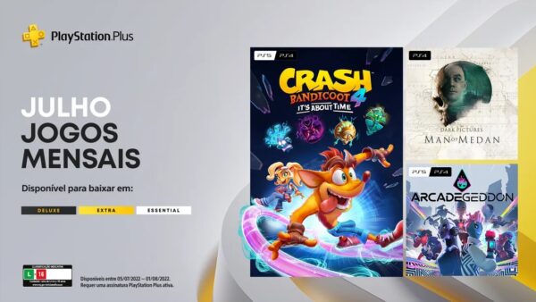 Imagem da PS Plus de julho de 2022