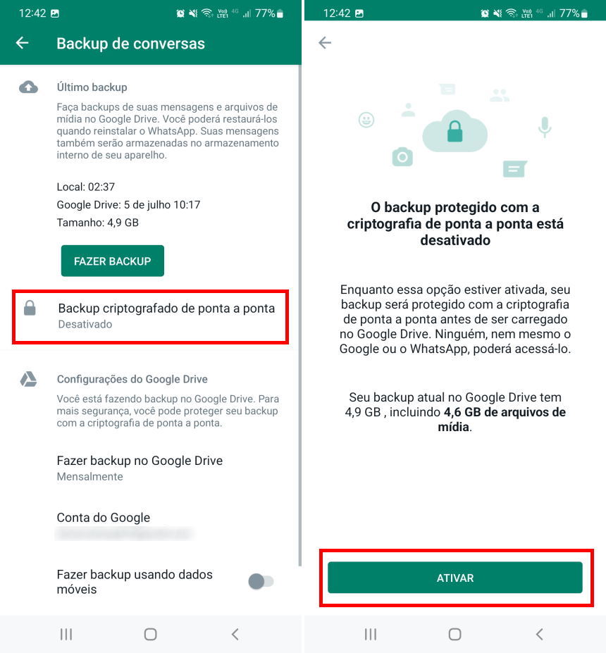 Como ativar o backup criptografado do WhatsApp - Passo 3 (1)