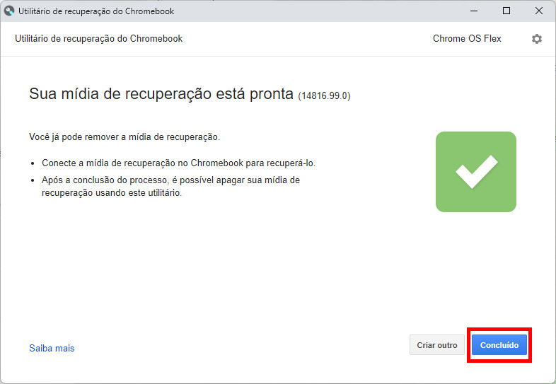 Como instalar o Chrome OS Flex - Passo 11