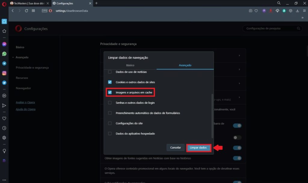 Como limpar o cache de seu navegador no PC - Passo 24