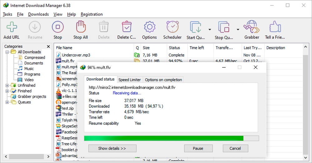 Internet Download Manager - gerenciador de downloads