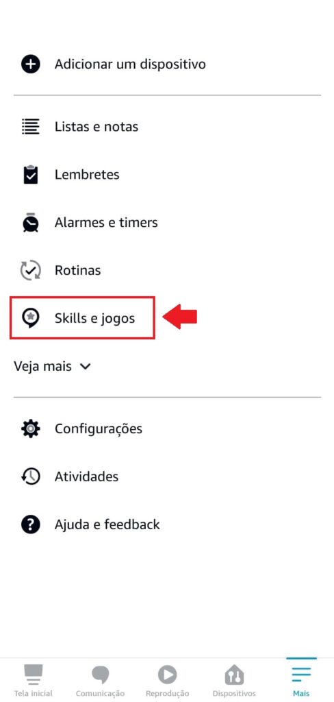 Saiba como instalar novas skills em sua Alexa - Passo 2