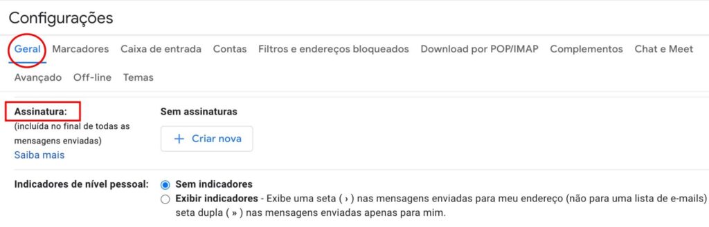 Passo a passo para configurar assinatura de e-mail no Gmail