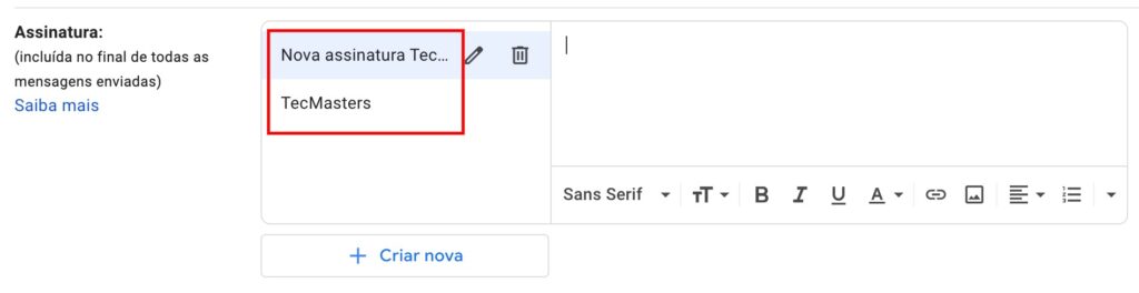 Passo a passo para configurar assinatura de e-mail no Gmail