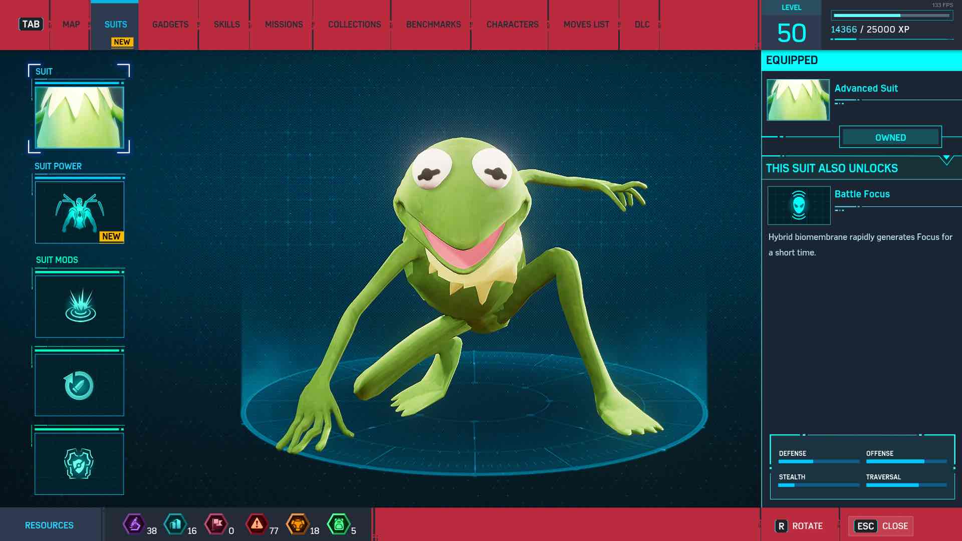 Kermit, Caco, mod de Spider-Man Remastered