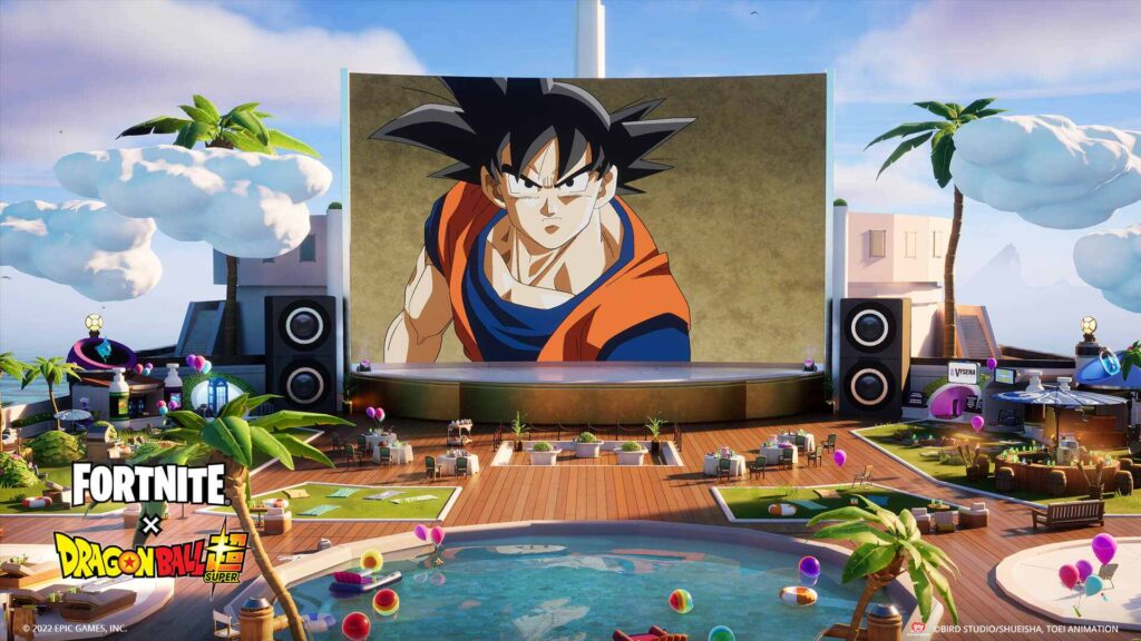 Cinema Dragon Ball no Fortnite