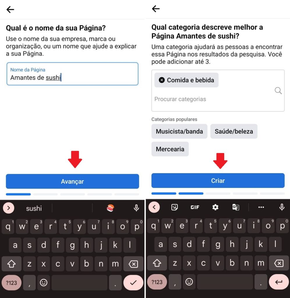 Como criar uma página no Facebook - Passo 8