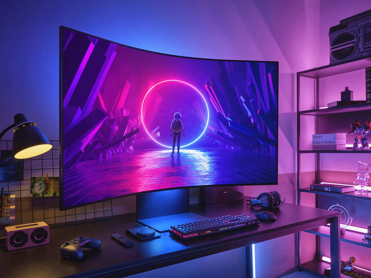 Quarto gamer com Samsung Odyssey