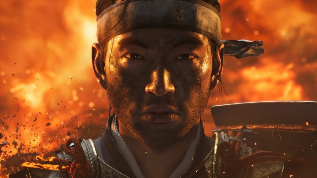 Imagem mostra cena do jogo "Ghost of Tsushima", que vai virar filme com produção da Sony