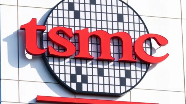 Imagem mostra a fachada principal da sede da TSMC, em Taiwan