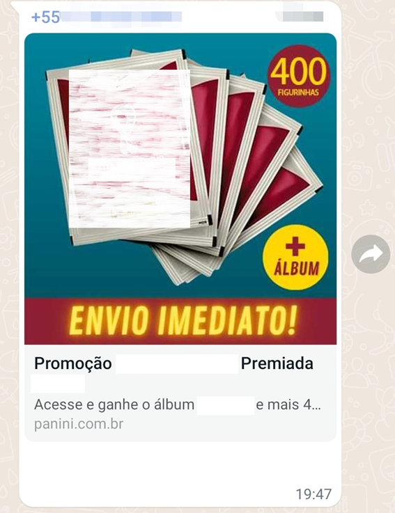 Golpe do álbum da Copa no WhatsApp