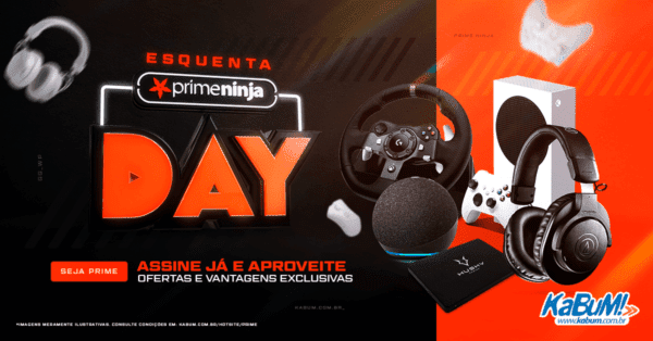 Prime Ninja Day com descontos no KaBuM!