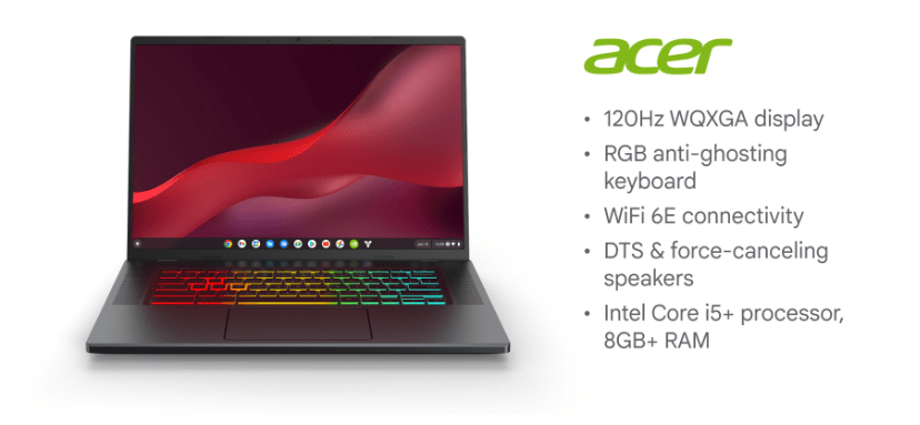 Chromebook gamer da Acer