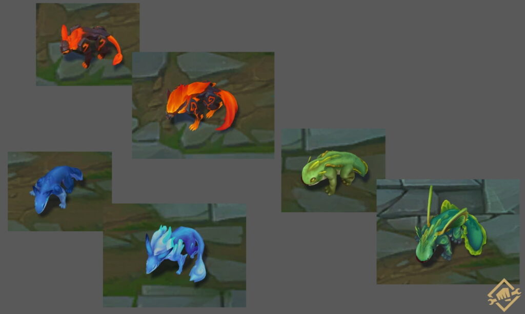 League of Legends - mascotes da selva