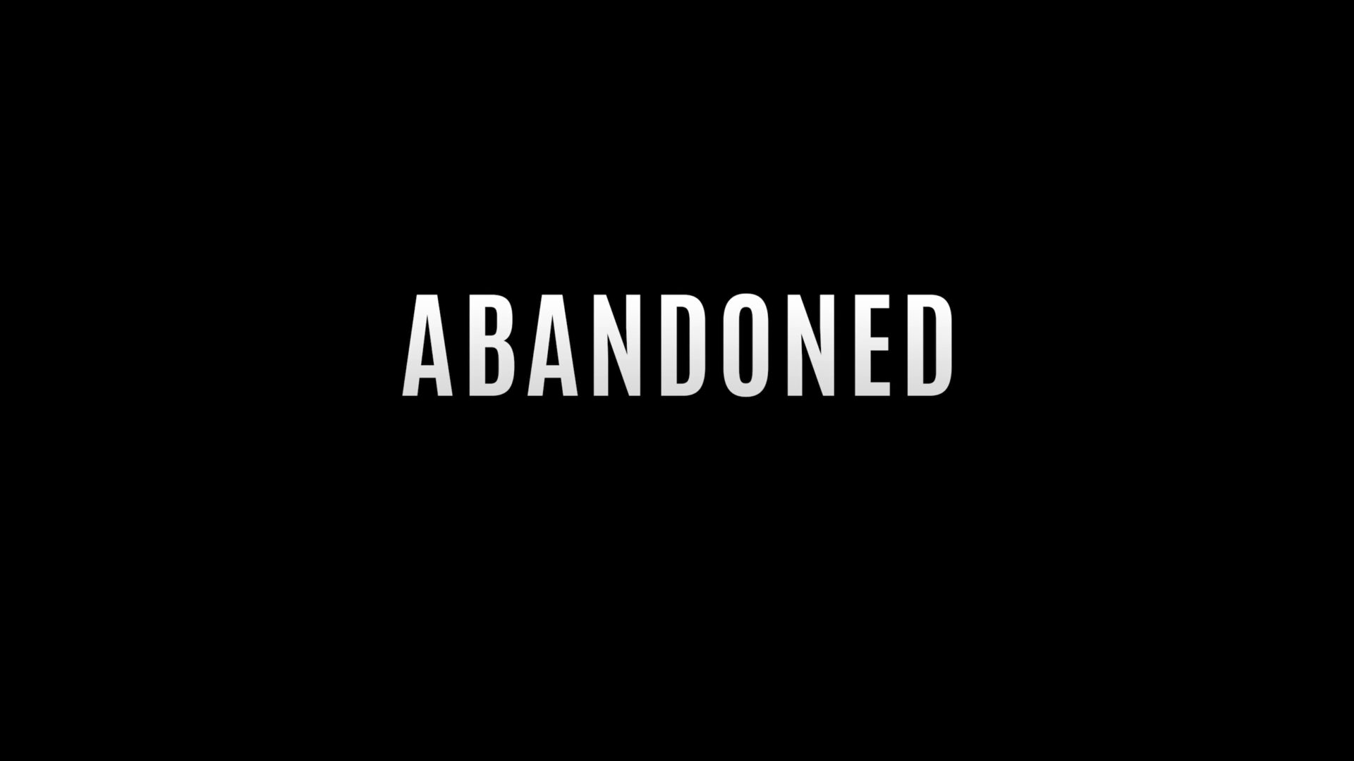 Captura mostra logotipo do jogo Abandoned