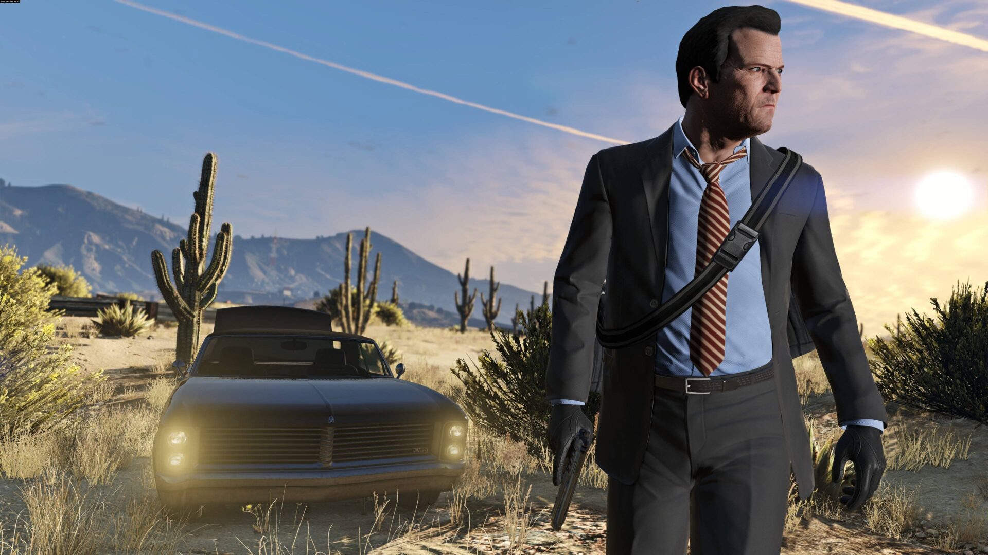 Imagem mostra cena do jogo GTA V, da Rockstar Games