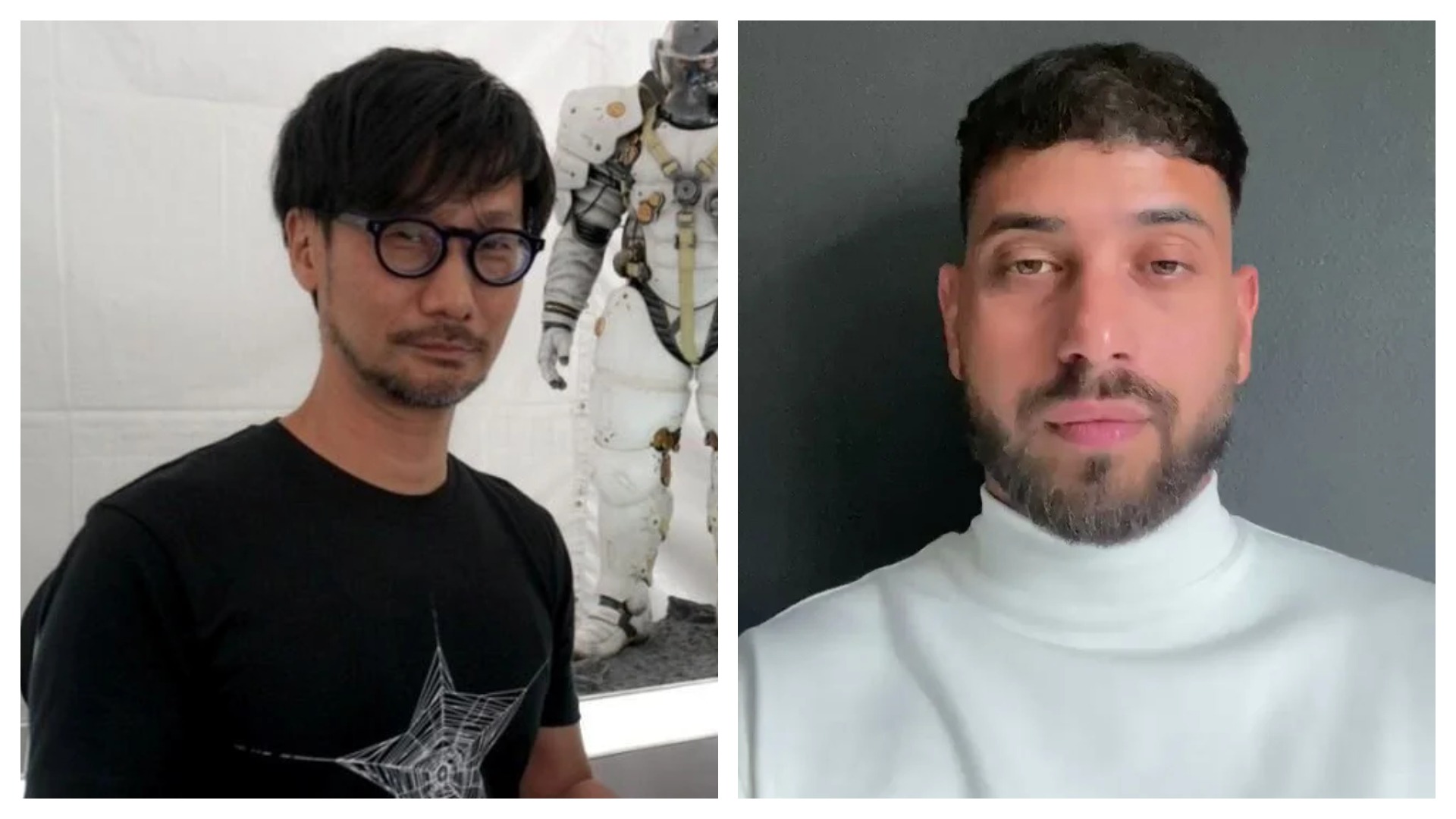 Montagem mostra Hideo Kojima e Hasan Karahman, desenvolvedor de Abandoned, lado a lado