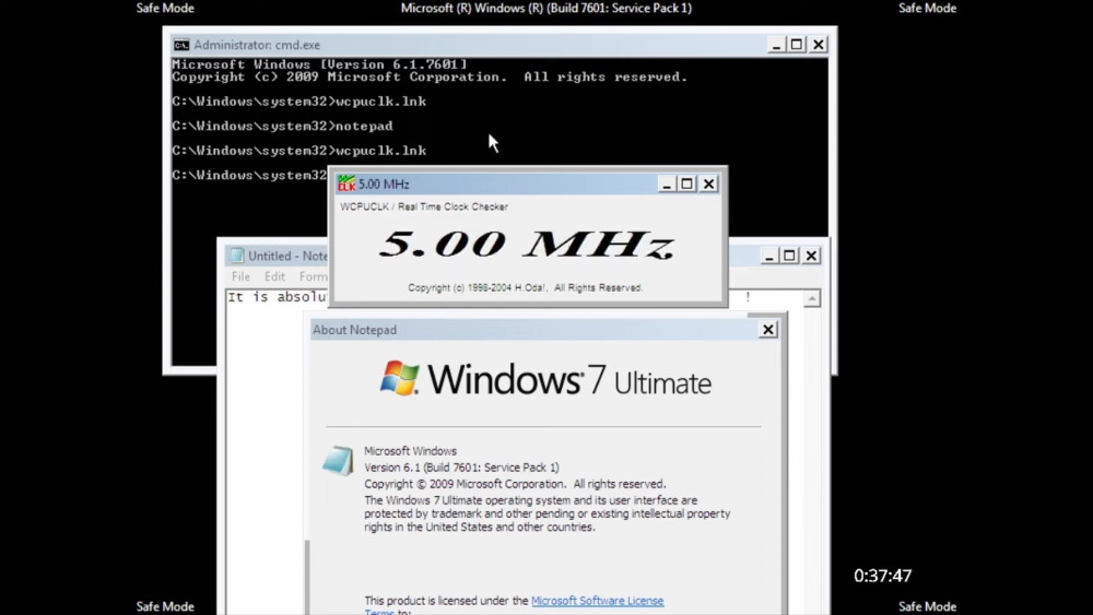 Windows 7 é executado em PC com 5 MHz e 128 MB de RAM