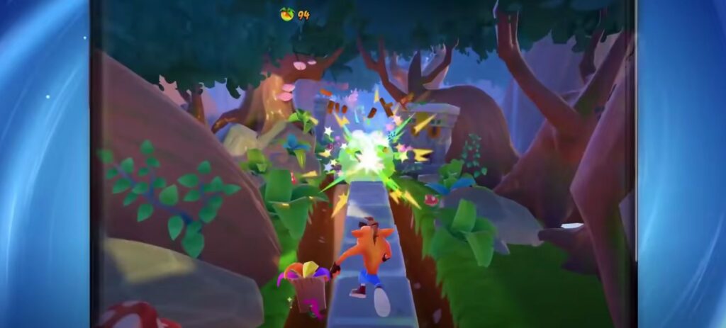 Imagem mostra o personagem Crash, do jogo Crash Bandicoot para dispositivos mobile