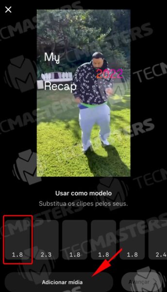 Captura de tela do Instagram, mostrando como usar o recurso Reels para a Retrospectiva 2022