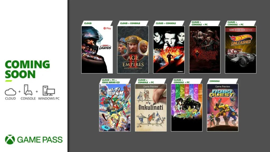 Lançamento do final de janeiro e início de fevereiro de 2023 no Xbox Game Pass