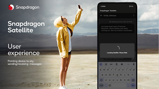 Imagem de divulgação do Snapdragon Satellite, da Qualcomm