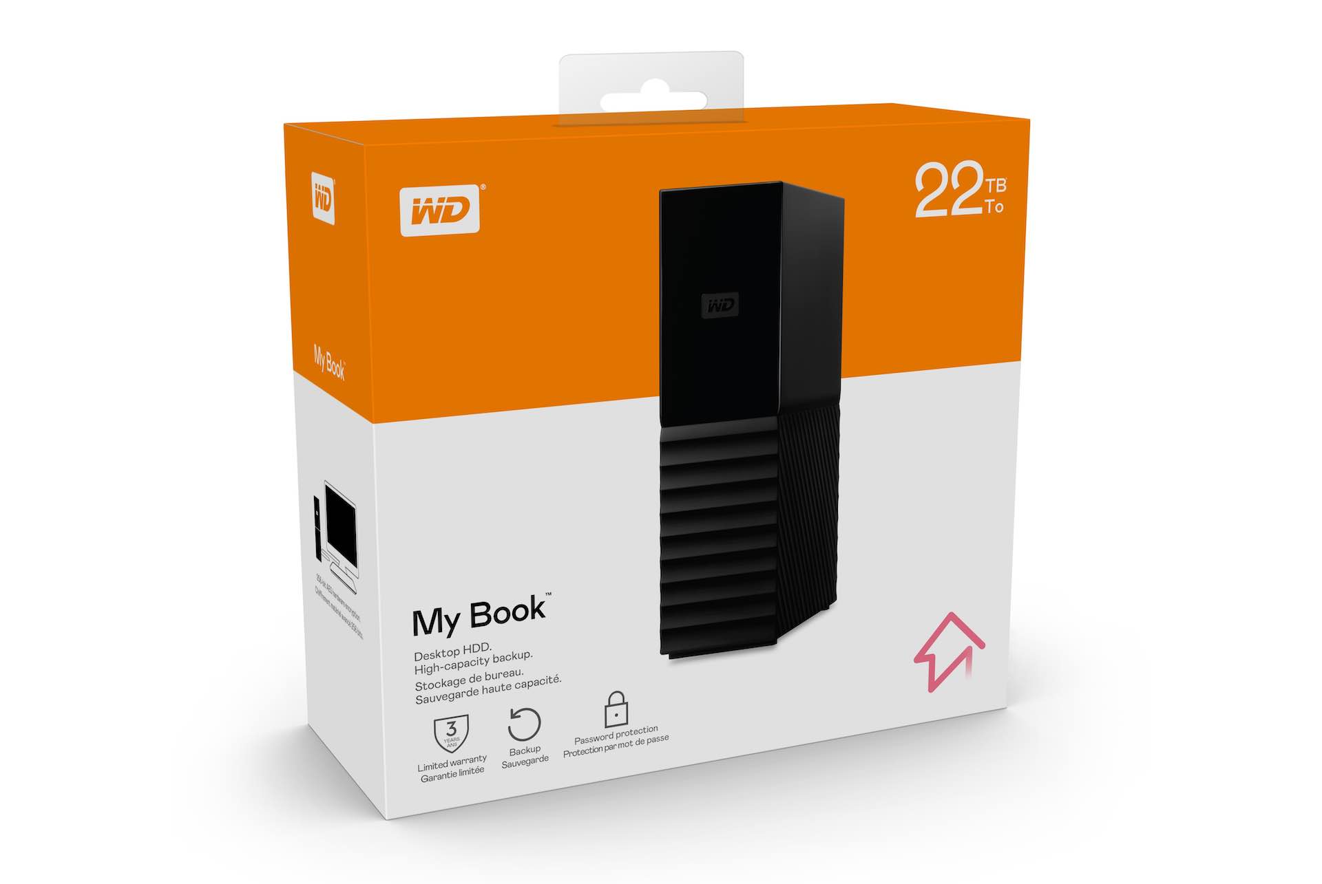 HD externo My Book, da Western Digital, com 22 TB