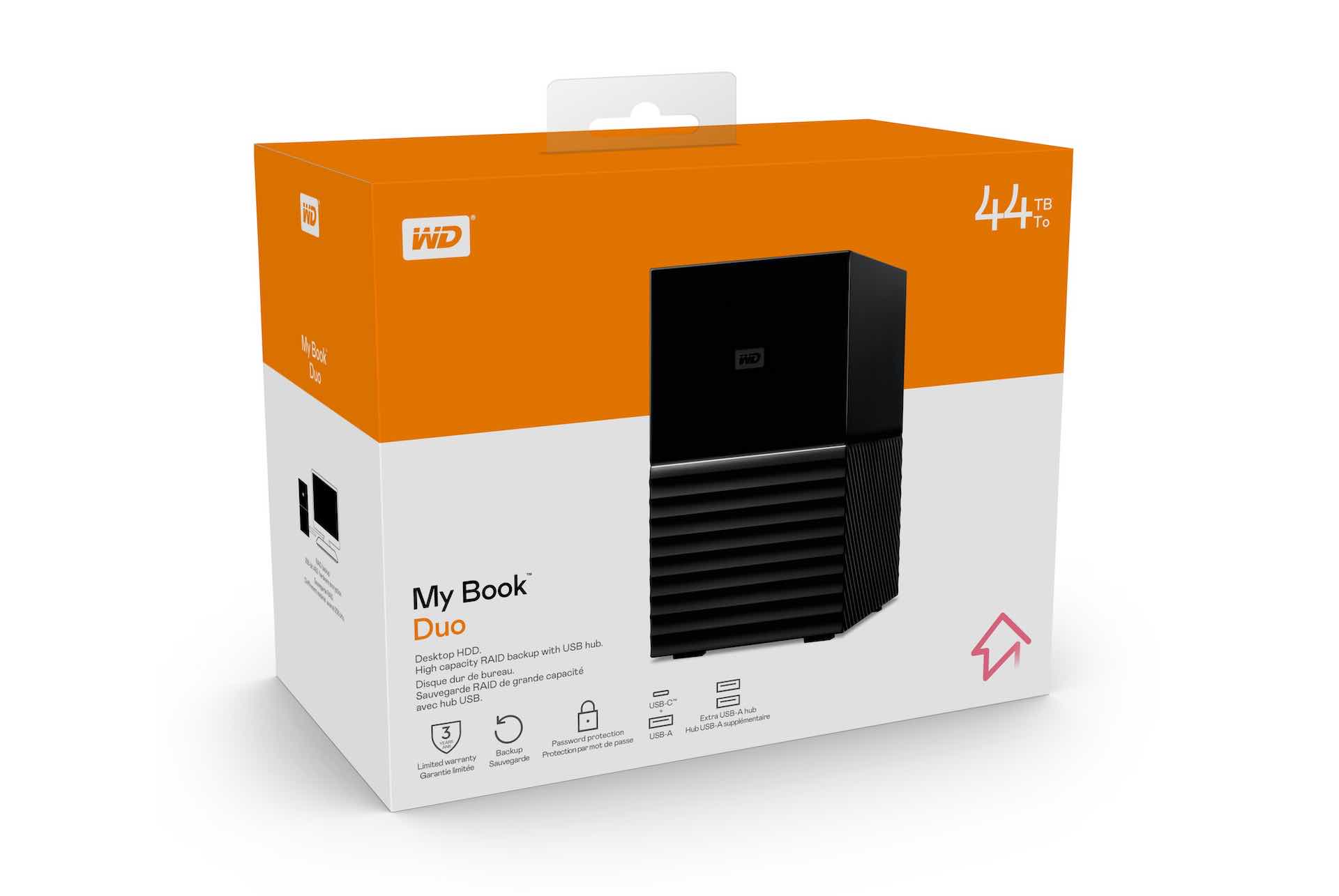 HD externo My Book, da Western Digital, com 44 TB