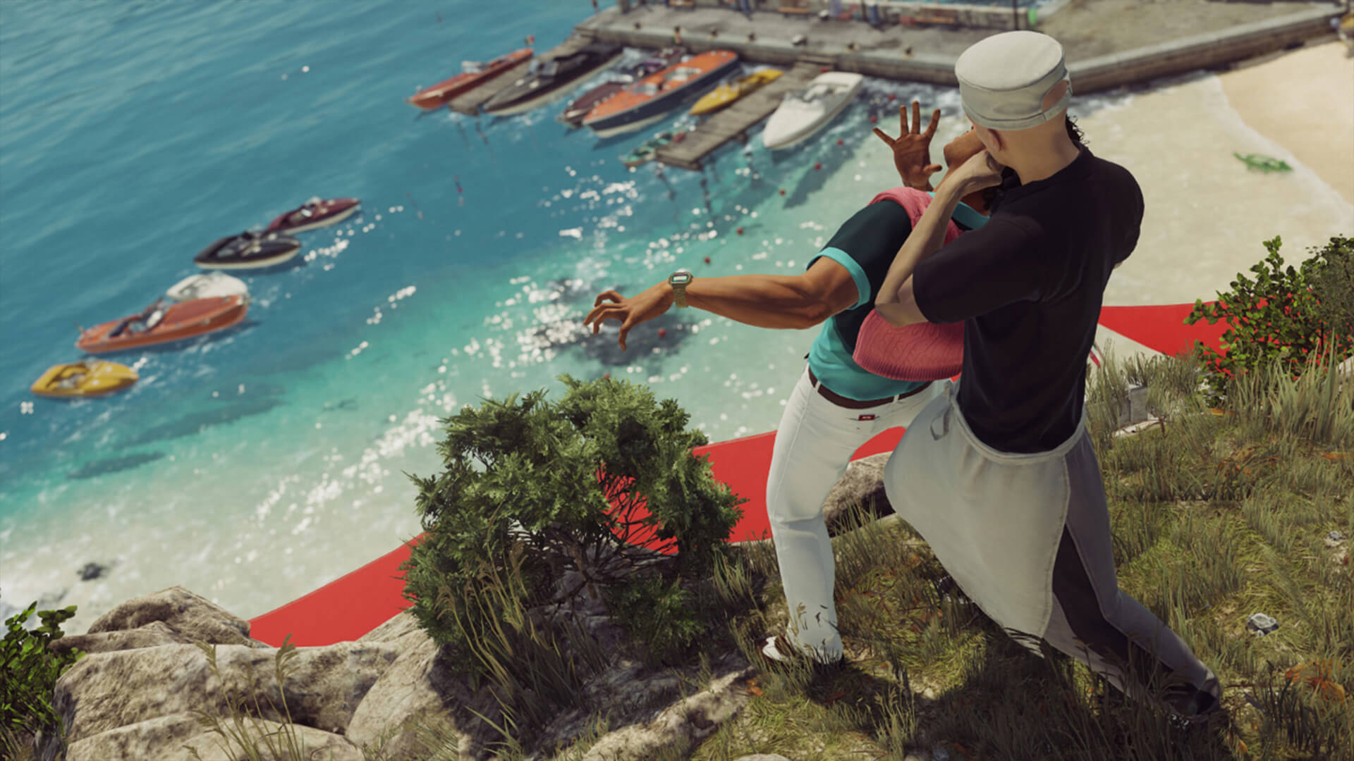 Imagem mostra cena do jogo Hitman: World of Assassination