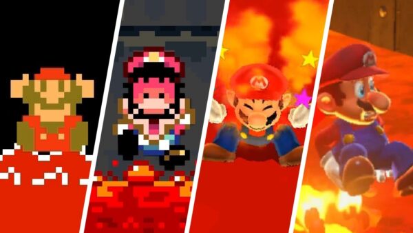 Imagem mostra várias instâncias do Super Mario morrendo