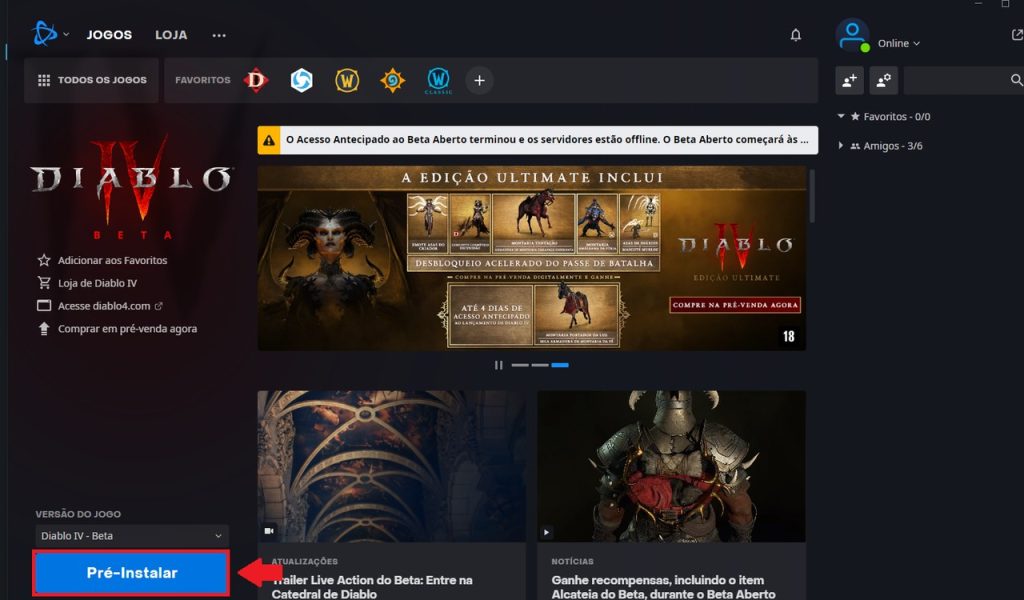 Como baixar o open beta de Diablo IV no PC - Passo 5