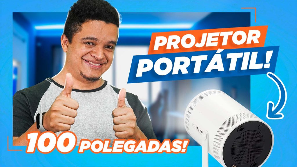 Tela de 100 POLEGADAS em um PROJETOR PORTÁTIL! Review Samsung The Freestyle