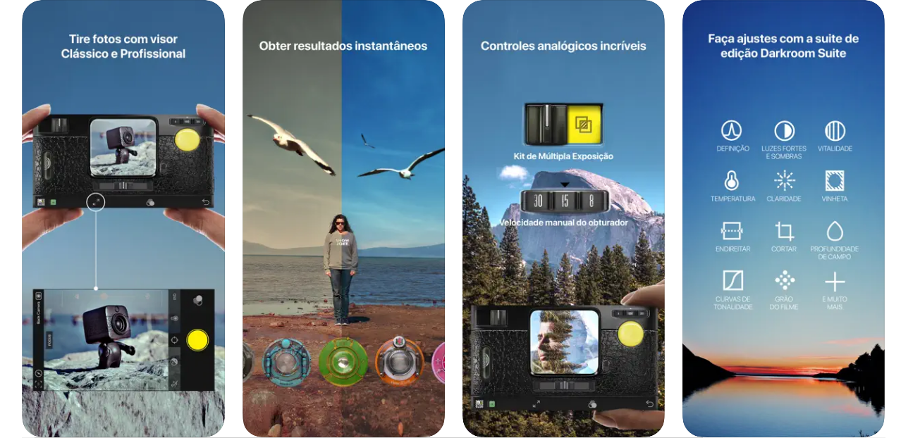 Imagem mostra filtros do Hipstamatic em uso