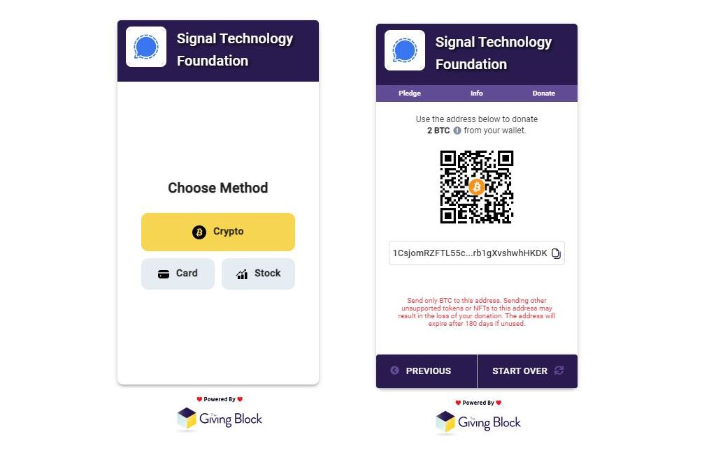 Como contribuir com a Signal Foundation?