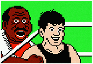 Imagem mostra Little Mac e Doc Louis, personagens do jogo Punch-Out!!