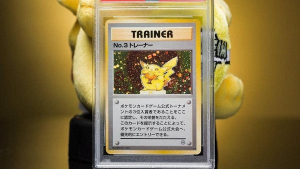 Carta rara de Pikachu leiloada