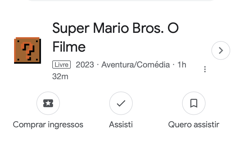 easter egg do Super Mario Bros. - O Filme no Google