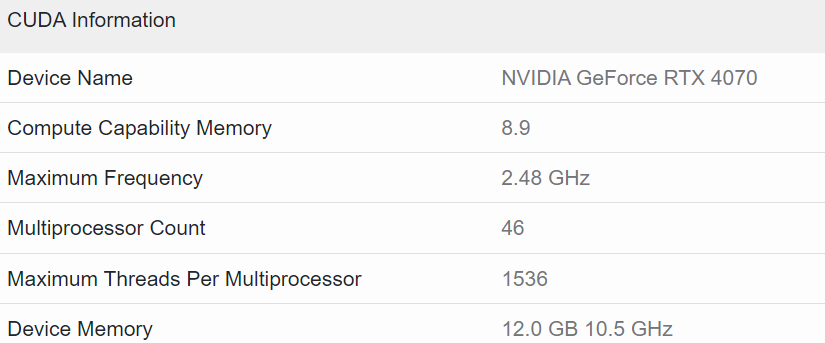 Teste de benchmark da RTX 4070