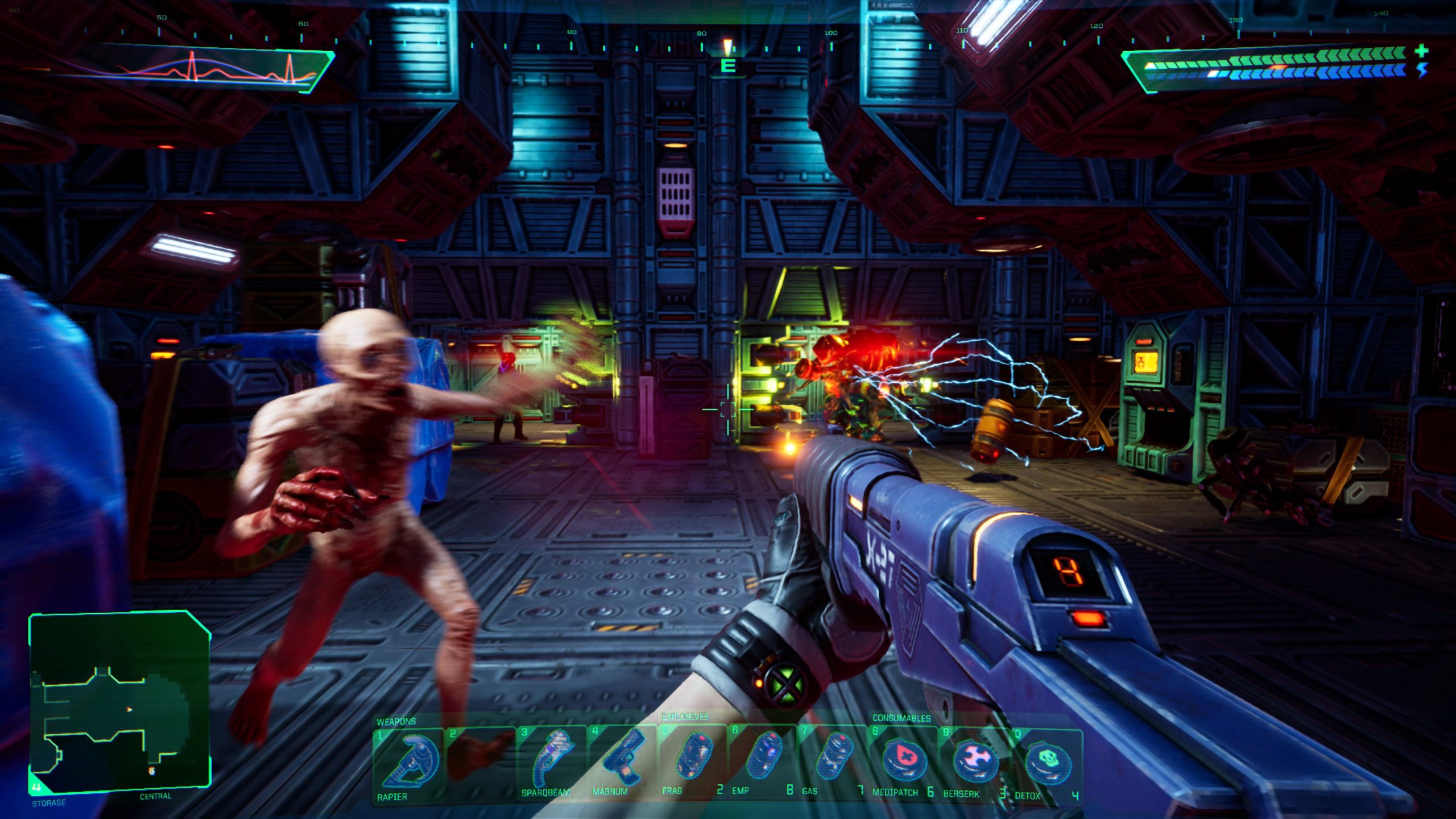 Imagem mostra cena do remake do jogo System Shock