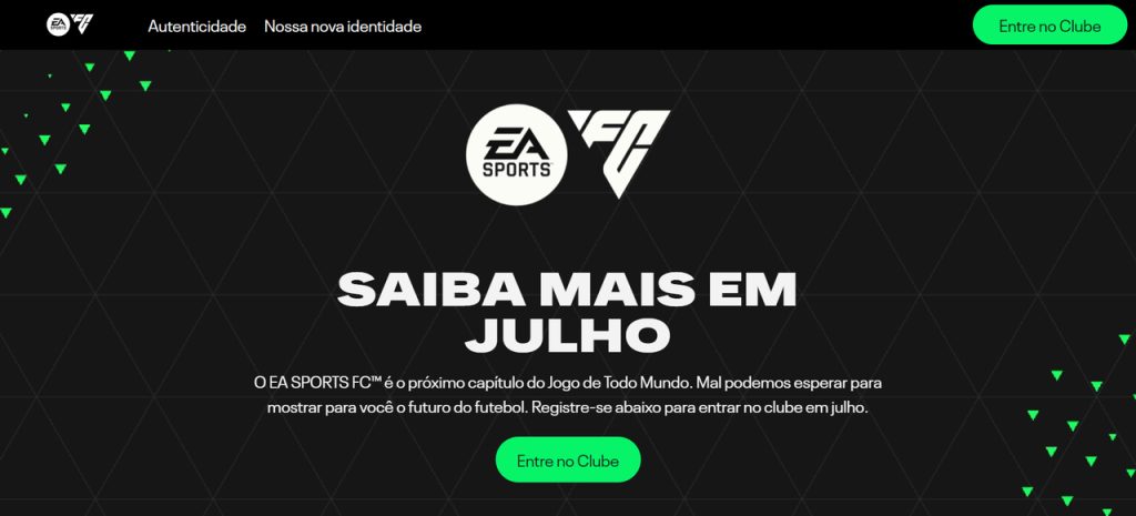 Página inicial do EA Sports FC 24