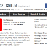 Reviews colocam ‘The Lord of the Rings: Gollum’ em último lugar no Metacritic