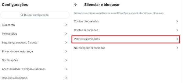 Passo a passo para silenciar tópicos e palavras-chave no Twitter