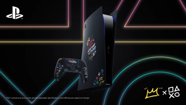 Imagem mostra linha especial de acessórios do PlayStation 5, tematizados a partir da marca LeBron James