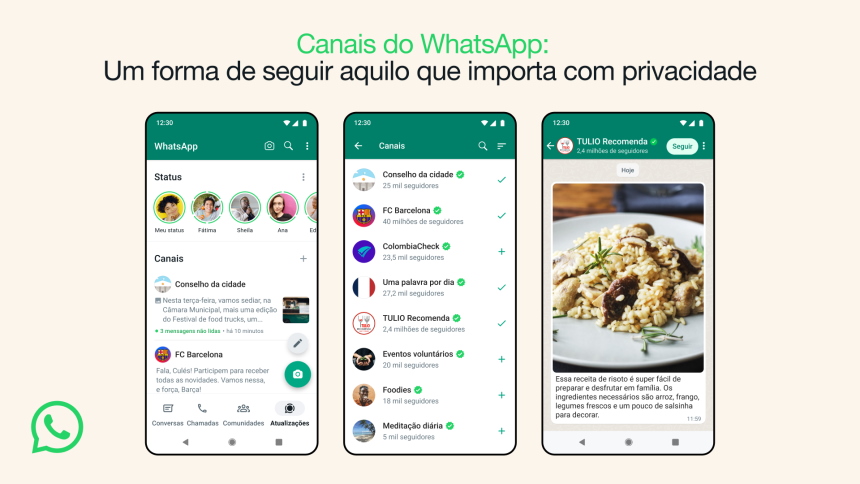 Canais do WhatsApp