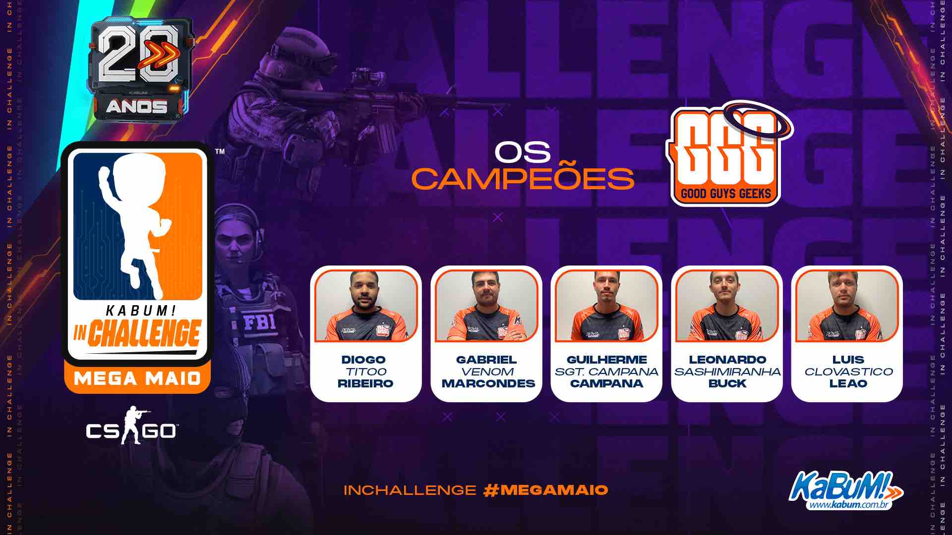 KaBuM! In Challenge #megamaio - GGG é o campeão do CS:GO