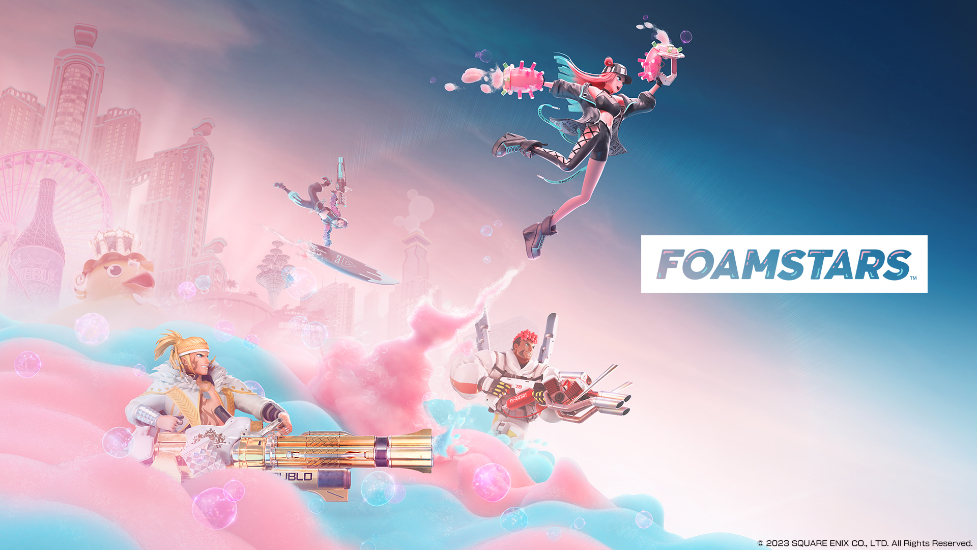 Imagem de Foamstars, shooter competitivo da Square Enix