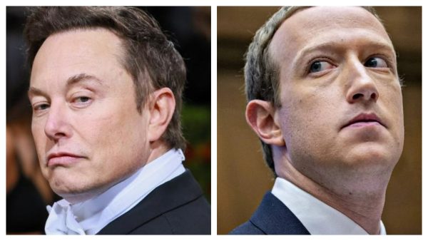 Montagem coloca Elon Musk e Mark Zuckerberg "se encarando"