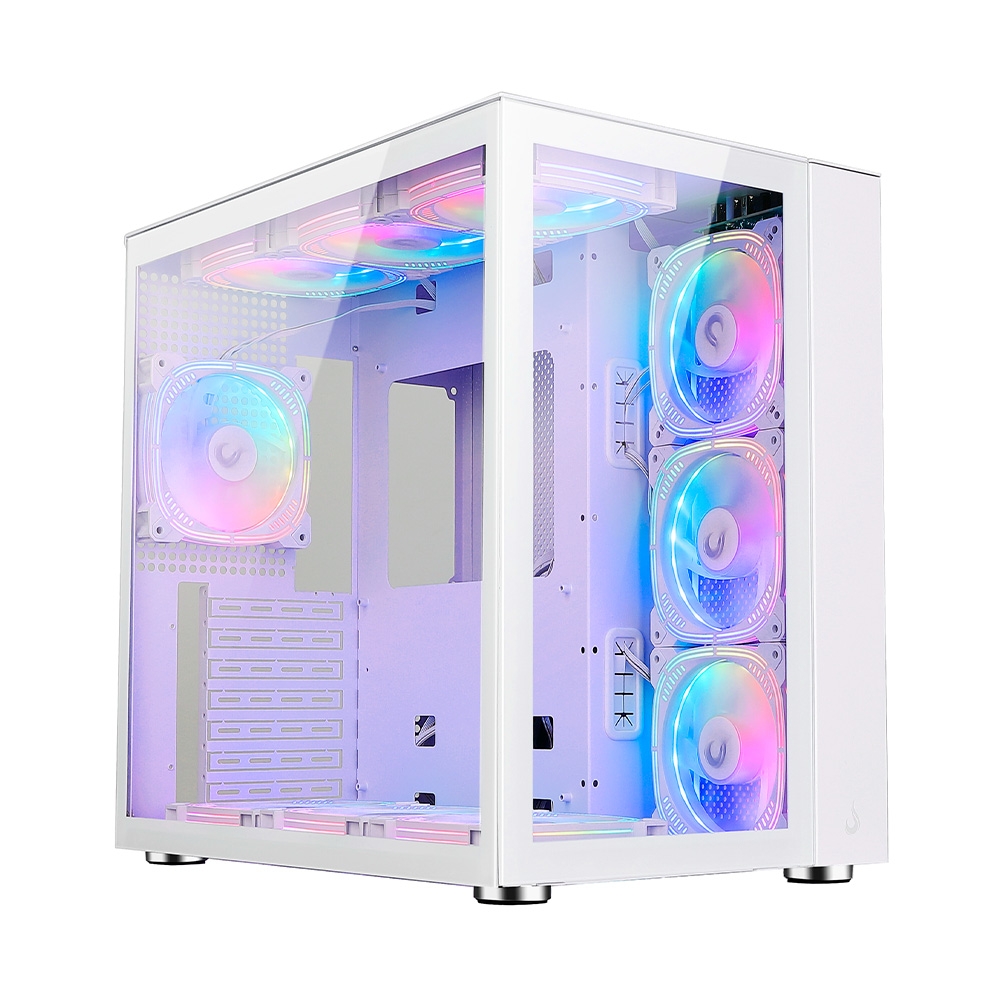 Gabinete Gamer Rise Mode Galaxy Glass Standard White